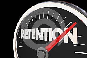 Retention Level Rising Improvement Speedometer