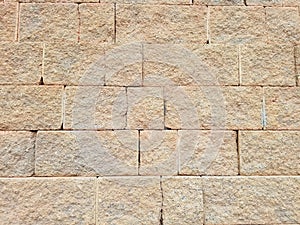Background bricks retention wall stone