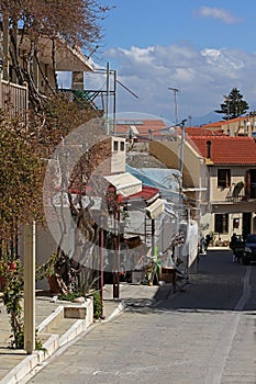 Rethimnon, Greece, Friday 15 March 2024 Crete island holidays exploring the old ancient stone city roads close up summer photo