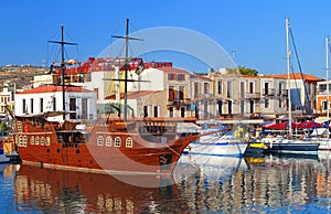 Rethymno city at Crete island in Greece photo