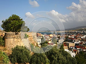 Rethymnon city and castle wall