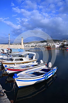 Rethymon harbour in Crete