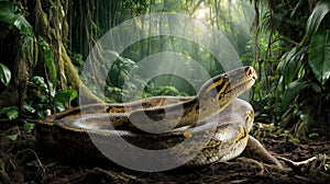 A reticulated python Python reticulatus