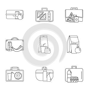 Reticule icons set, outline style photo