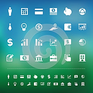 Retina business and finance finance icon set