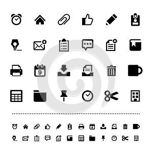 Retina office tools icon set
