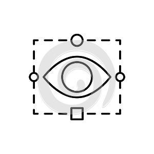 Retina, tech, eye icon - Vector. Artificial intelligence