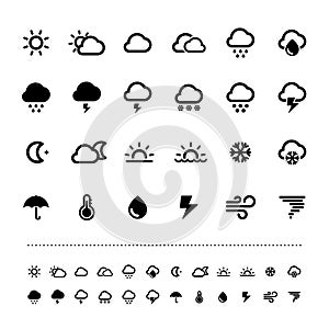 Retina weather icon set