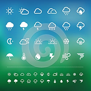 Retina weather icon set photo