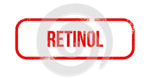 Retinol - red grunge rubber, stamp