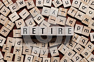 Retire word concept