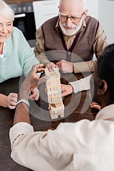 retired african american man playing tower