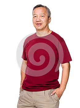 Retired asian man