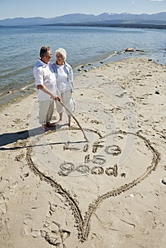 Retired Couple on Beach