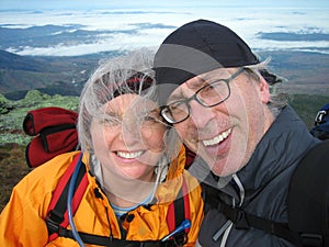 Retired Couple Hiking