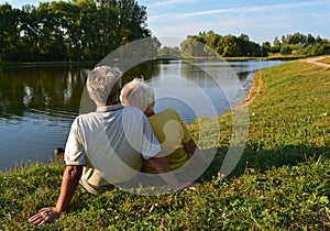 Retired couple relaxing photo