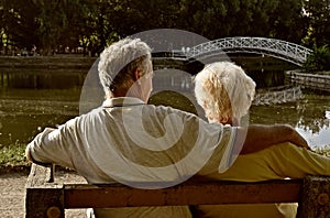 Retired couple relaxing