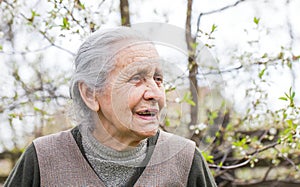 Retired elderly woman