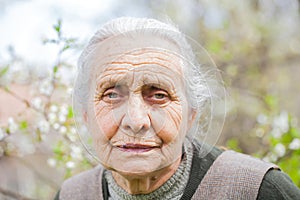 Retired elderly woman