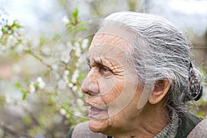 Retired elderly woman