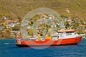 A retired ferry anchored at admiralty bay, bequia