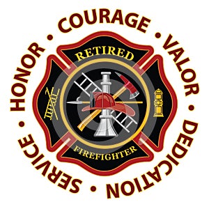 Retired Firefighter Honor Courage Valor