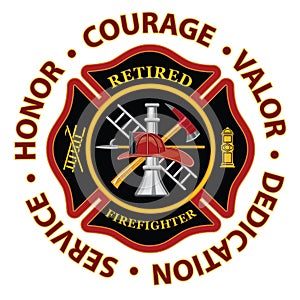 Retired Firefighter Honor Courage Valor photo