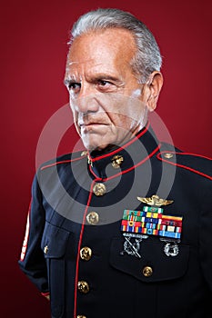 Retired Marine in Uniform