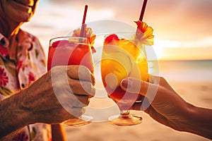 Retired seniors relish beach cocktails, joyful retirement