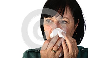 Retired woman crying