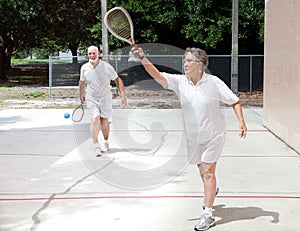 Retirees Playing Racquetball photo