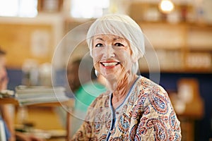 Retirement couldnt get any better. Portrait of a smiling senior woman in a cafe.