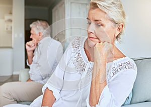Retirement couple, ignore and fight for divorce with marriage cheating revelation shock. Elderly people in relationship