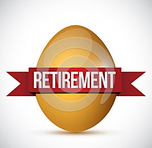 Retirement egg illustration design