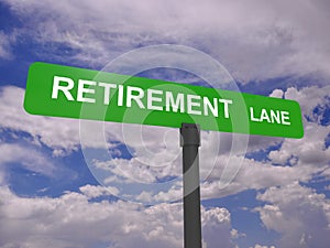 Retirement lane signpost