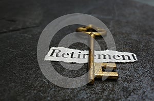 Retirement message and key