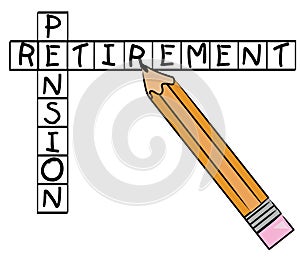 Retirement pension crossword