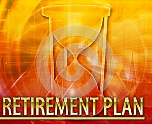 Retirement plan Abstract concept digital illustration