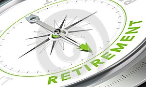 Retirement Plan, Concept Compass Image photo
