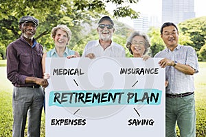 Retirement Plan Diagram Graphic Concept photo