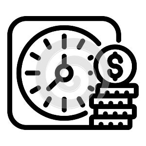 Retirement plan icon, outline style