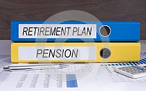 Retirement plan and pension folders