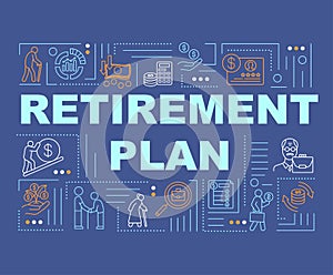 Retirement plan word concepts banner