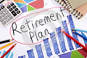 Retirement plan, pension fund growth planning photo