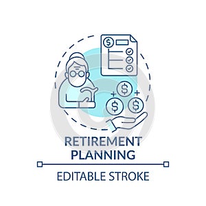 Retirement planning concept icon