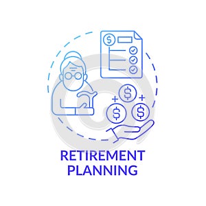 Retirement planning concept icon