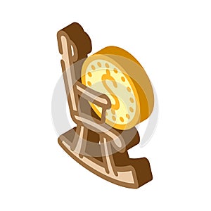 retirement planning financial advisor isometric icon vector illustration