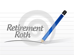 retirement roth message sign