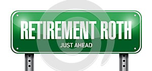 retirement roth street sign illustration