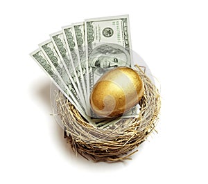 Retirement savings golden nest egg